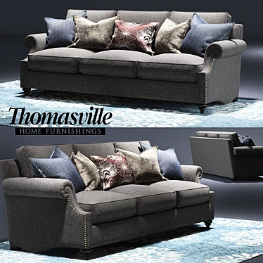 Elegant Thomasville Ancil Sofa 3D model image 1 