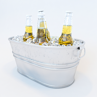 Ice Cold Beer Bucket 3D model image 1 