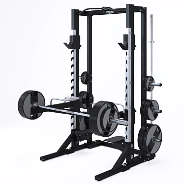 Pure Strength Olympic Half Rack 3D model image 1 