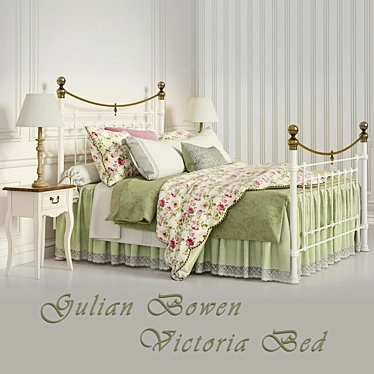 Elegant Victoria Stone Bedroom Set 3D model image 1 