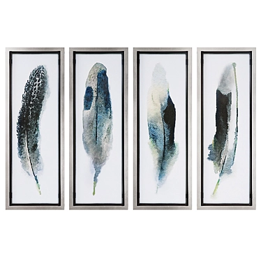 Uttermost Feathered Beauty Wall Art Prints (Set of 4)