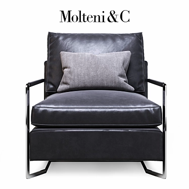 Sleek Contemporary Armchair: Molteni&C Portfolio 3D model image 1 