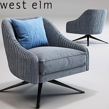 Roar Rabbit Swivel Chair: Sleek and Stylish 3D model image 1 