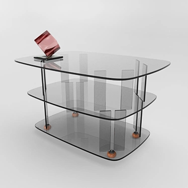 Sleek Glass Table 3D model image 1 