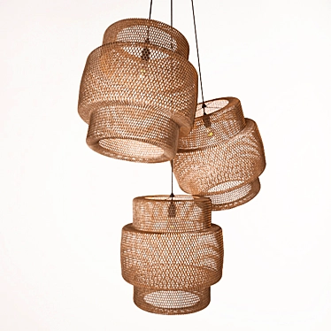 Wicker chandelier