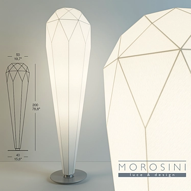 Elegant Diamond Floor Lamp 3D model image 1 