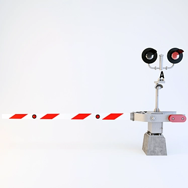 Automated Level Crossing Barrier 3D model image 1 