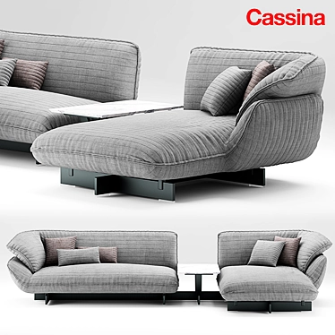 Cassina 550 Beam Sofa: Modern Comfort 3D model image 1 