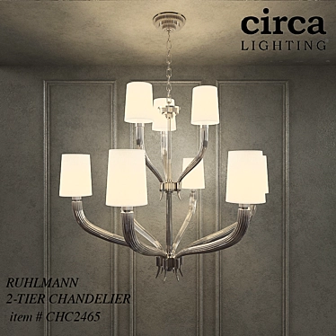Ruhlmann 2-tier Chandelier: Elegant Illumination for Your Space 3D model image 1 