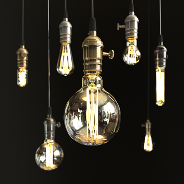 Vintage Suspensions: DLC-V-S21K/E27 TS/1,5M/BL Bronze/Copper 3D model image 1 