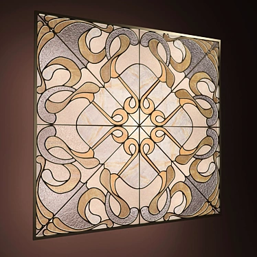 Classic Stained Glass Window 3D model image 1 