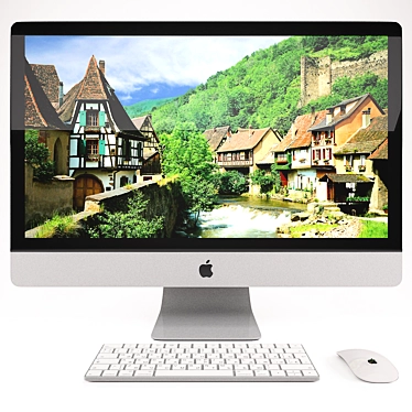 Sleek Apple iMAC 27" Bundle 3D model image 1 