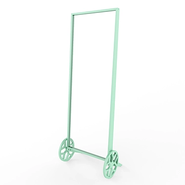 Outdoor mirror on wheels