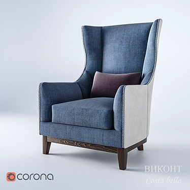 Luxury Viscount Costa Bella Chair 3D model image 1 