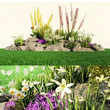 Alpine Breeze Floral Hill 3D model image 1 