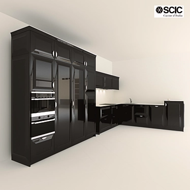 Timeless Elegance: SCIC Diamond Kitchen 3D model image 1 