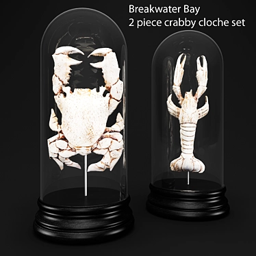 Crabby Cloche Set: Coastal Charm 3D model image 1 