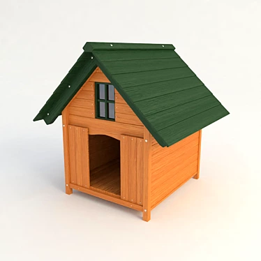 Wooden Dog House 3D model image 1 