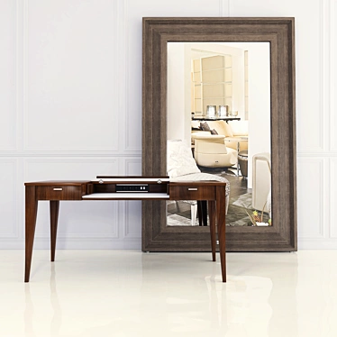 Elegant Byron Freestanding Mirror 3D model image 1 