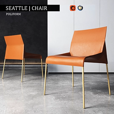 Modern Seating Solution: Shair Poliform Seattle 3D model image 1 