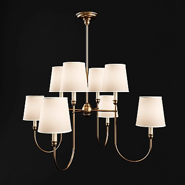 Vendome Large Chandelier: Vintage Elegance in American Style 3D model image 1 