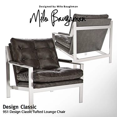 Milo Baughman Design Classic Lounge Chair 3D model image 1 