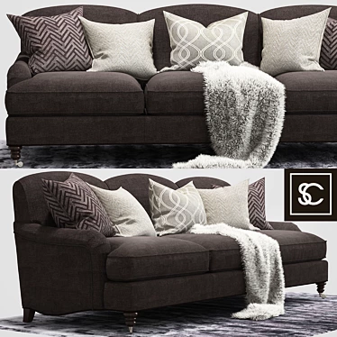 Classic Luxury Howard Sofa 3D model image 1 