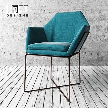 Loft-Style Armchair 3D model image 1 