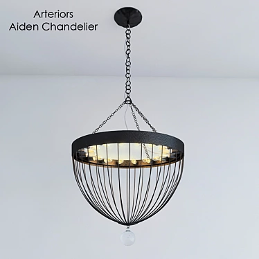 Arteriors Aiden Chandelier | Elegant Lighting Fixture 3D model image 1 