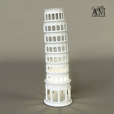 Pisa's Iconic Leaning Tower 3D model image 1 