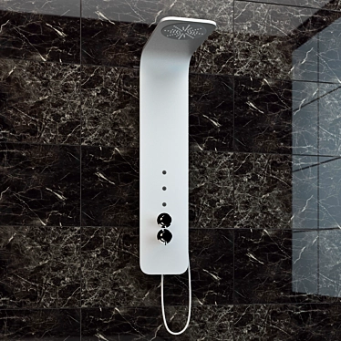 Nextage 200: Thermostatic Shower Panel with Hand Shower 3D model image 1 