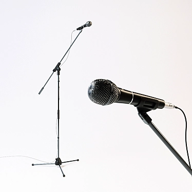 Professional Vocal Microphone with Stand - Audio-technica PRO61 3D model image 1 