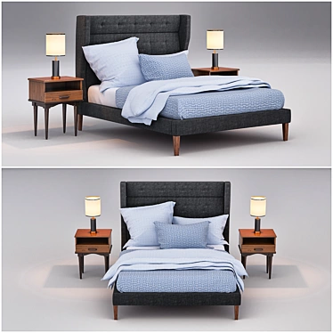 James Harrison Bedroom Set 3D model image 1 