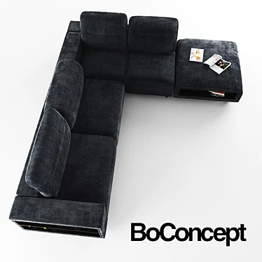 Adjustable Backrest Corner Sofa with Storage - Hampton BoConcept 3D model image 1 