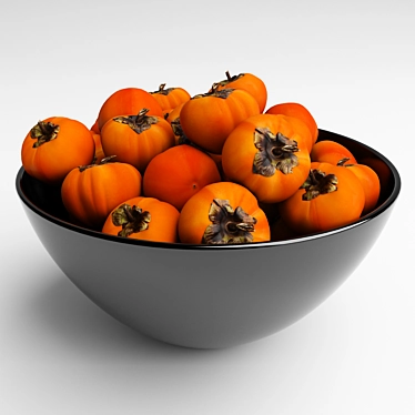 Elegant Persimmons Bowl: Functional and Stylish 3D model image 1 