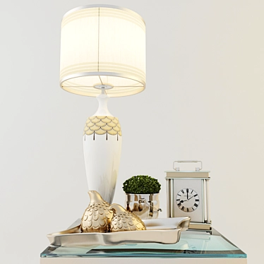 Modern Decor Set with Floor Lamp 3D model image 1 