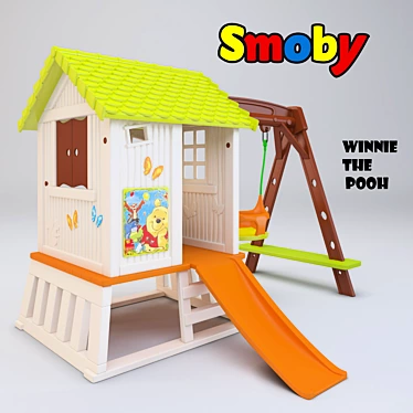 Smoby Winnie the Pooh Playhouse 3D model image 1 