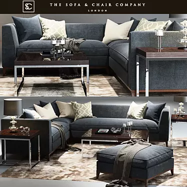Contemporary Corner Sofa: Pollock 3D model image 1 