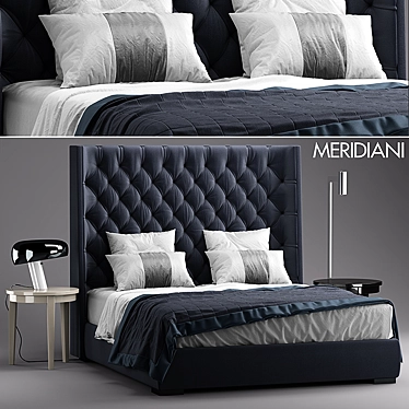 Elegant Meridiani Bed: TURMAN 3D model image 1 