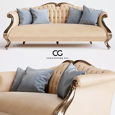 Elegant CG Grand CRU Sofa 3D model image 1 