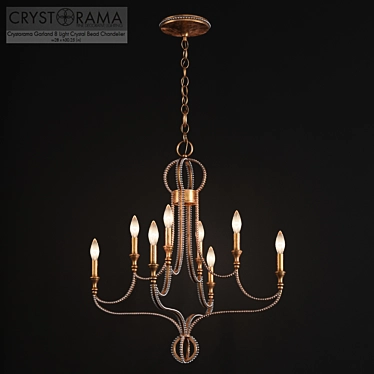 Elegant Crystal Bead Chandelier 3D model image 1 