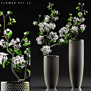 12-Piece Floral Bliss Set 3D model image 1 