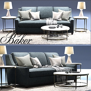 Elegant Malory Sofa: Style Meets Comfort 3D model image 1 