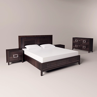 Sleek Bedside Tables & Stylish Chest 3D model image 1 