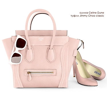 Entryway Essentials: Bag, Sunglasses & Shoes 3D model image 1 