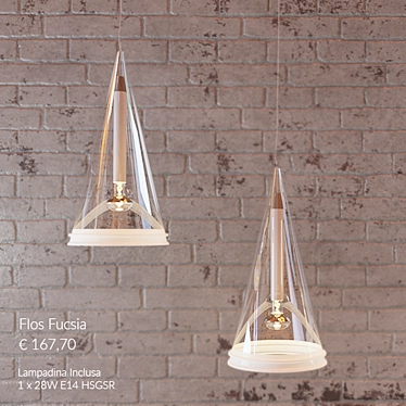 Elegant Flos Fucsia Pendant Lamp 3D model image 1 