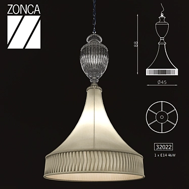 Elegant Signora 32022 Glass Chandelier 3D model image 1 