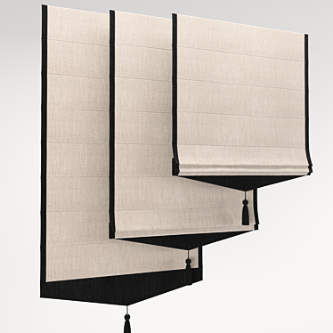 Elegant Roman Shade 30 3D model image 1 