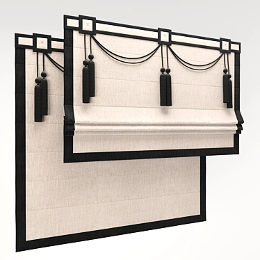 Elegant Roman Shade 32 3D model image 1 