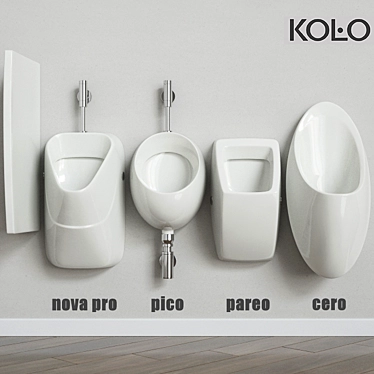 Modern Urinal Set by KOLO 3D model image 1 